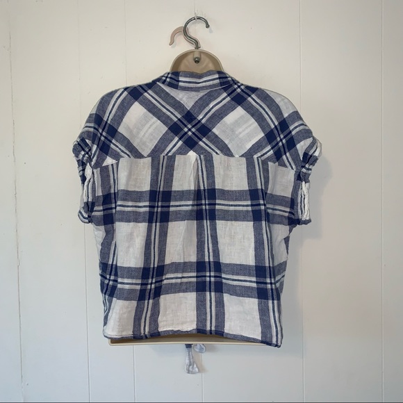 Rails Amelie Lapis Coast White Top Linen Blend M - Picture 4 of 5